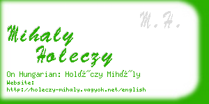 mihaly holeczy business card